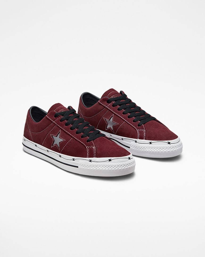 Women's Converse CONS One Star Pro Razor Wire Skate Shoes Deep Burgundy / Black / White | AU C4319C